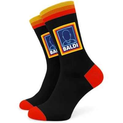 Image of SC Products Baldi Funny Socks For Men Cotton Dad Size 6 11 Bald Joke Gifts Grandad Rude Stocking Fillers