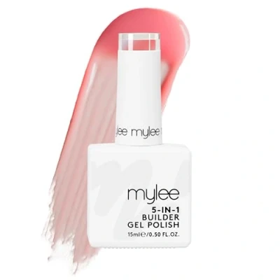 Image of Mylee 5 in 1 Builder Base Strengthening Gel 15ml, UV/LED Nail Polish Coat For Hard Strong Nails Tips &amp; Extensions, Art Decoration, Decals Jewels, Professional Manicure Repair (French Rose)
