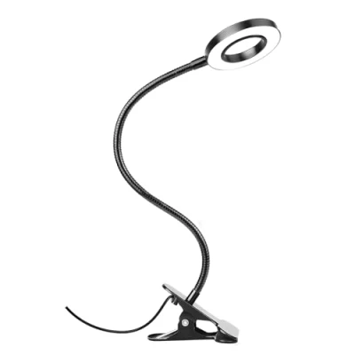 Image of Woputne Desk Lamp Clip Light, 10 Dimmable Brightness 3 Light Modes Reading Clamp Bedside for Painting, Craft, Study (Black)