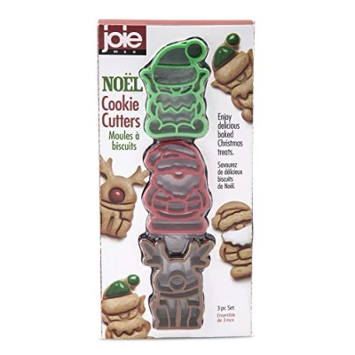 Image of Joie Kitchen Gadgets 99098 Christmas Cookie Cutters 3pc Set, Plastic