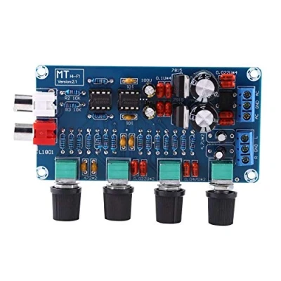 Image of Amplifier Board, HIFI Preamplifier Control Board Module, OP AMP NE5532 Preamplifier, Electronic Volume Tone Assembled for Sound System Car Home Speaker Computer Kit