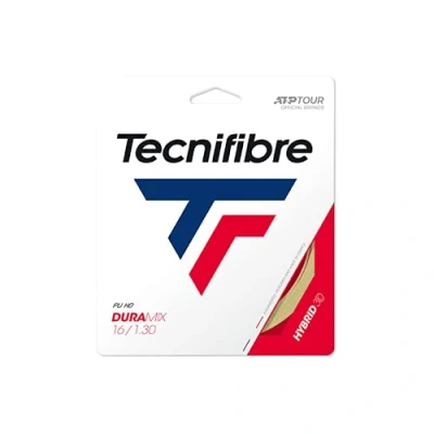 Image of Tecnifibre Unisex Adult Duramix HD 12m String Set Nude Tennis String, 1.30