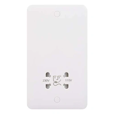 Image of Schneider Electric Lisse White Moulded Shaver Socket, Dual Voltage, 115/230V, GGBL7090S,