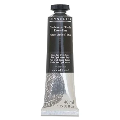 Image of SENNELIER Artists Color Oil Paint, 40ml, Van Dyck Brown Deep S1