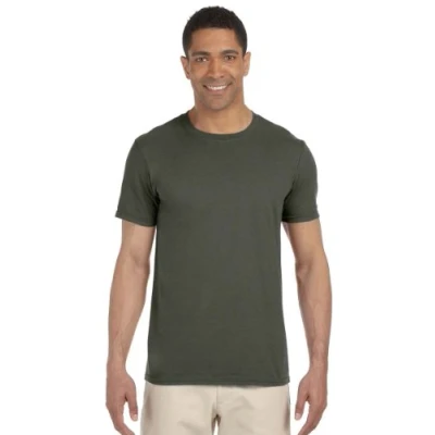 Image of Gildan Mens Short Sleeve Soft Style T Shirt (S) (Military Green)