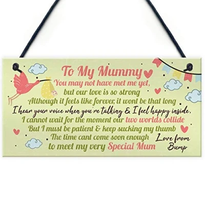 Image of RED OCEAN To My Mummy Be Plaques Gifts From Bump Baby SHOWER Girl Boy Present Keepsake