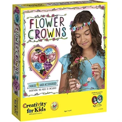 Image of Creativity for Kids Flower Crowns Craft Kit Create 4 Hair Accessories