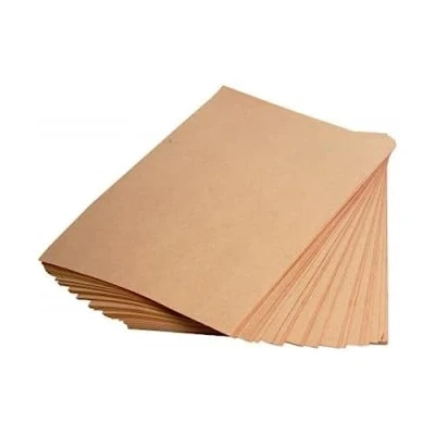 Image of Clairefontaine Ref 396006C Kraft Paper (125 Sheets) A3 (420 x 297mm) Sized Natural Brown, Smooth Side &amp; Ribbed Side, 90gsm Paper, Acid Free, pH Neutral