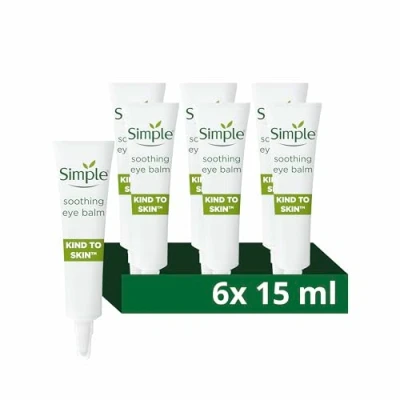 Image of Simple Soothing Eye Balm Reduces Puffiness for Sensitive Skin 6x 15 ml