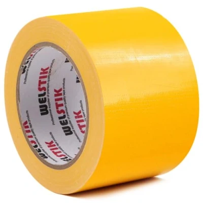 Image of WELSTIK Professional Grade Duct Tape, Waterproof Cloth Fabric,Colored Gaffer Tape for Repairs, DIY, Crafts, Indoor Outdoor Use,75mm X 41M, 7.5 Mil Thick,Yellow