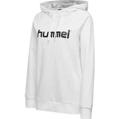 Image of hummel Hmlgo Cotton Logo Women&#039;s Hoodie, womens, Hooded Sweatshirt, 203517 9001, White, S