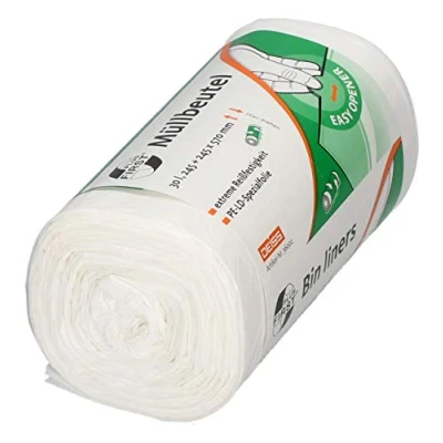 Image of 1A Material LDPE Bin Liners 30L White 50pcs/roll