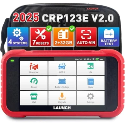 Image of 2024 LAUNCH CRP123E V2.0 OBD2 Code Reader for 4 System Engine ABS SRS Transmission, Car Diagnostic Tool with 7 Reset Function Oil SAS Throttle Adaptation Battery Test OBDII Scanner Lifetime update