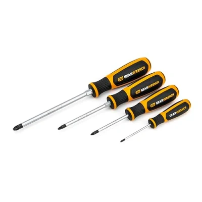 Image of GEARWRENCH 4 Pc. Pozidriv Dual Material Screwdriver Set 80061H