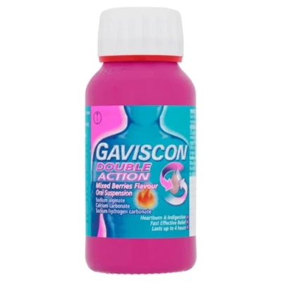 Image of Gaviscon Double Action Liquid Heartburn Indigestion Mixed Berry 150ml