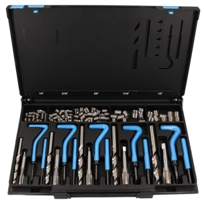 Image of AB Tools Imperial V Coil Thread Repair Cutter Kit Helicoil Damaged Threads 1/4 1/2 UNF