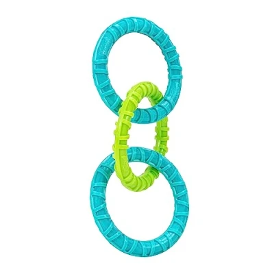 Image of Jazwares Wham O Pets Chewla Hoop Chain Tug 3 Ring, of War Dog Toy