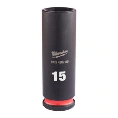 Image of Milwaukee 3/8&quot;SQ Drive Shockwave Impact Socket 15mm Deep Ii