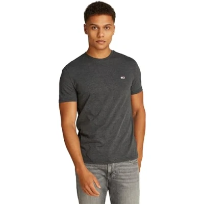 Image of Tommy Jeans SLIM Jaspe TEE Basic Tshirt black, Men&#039;s, Size: 50, Black