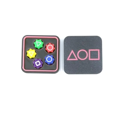 Image of Gonggi Game,Squid Korean Game, Game,Jack Stone Play Set Hand Eye Coordination Training Toy Catching Pebble Traditional (1 with Pink Box)