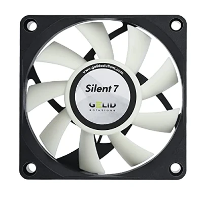 Image of GELID Solutions Silent 7 3 Pin Fan of 70mm for Standard Case Operation Optimized Blades High Airflow &amp; Static Pressure.