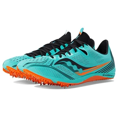 Image of Saucony Men&#039;s Endorphin 3 Road Running Shoe, Cool Mint/Black, 9.5 UK
