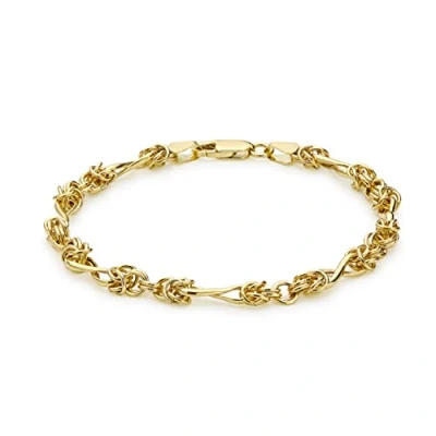 Image of Carissima Gold Women&#039;s 9ct Yellow Twist Bracelet of 18cm/7&quot;