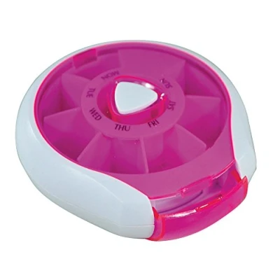 Image of Compact 7 Day Pill Dispenser Tablet Box Organiser 1 Compartment per for those who take many Tablets on a Daily Basis Easy Medication Management and Organisation to Open Perfect Travel