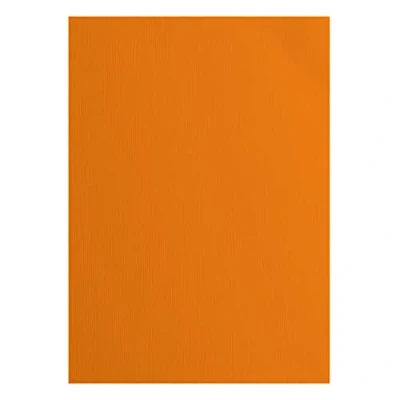 Image of Florence Cardstock Textured Coloured Card Making Supplies A4 Orange 10 Sheets Paper for Scrapbooking, Making, Die Cutting and Crafts 216 GSM Mandarin