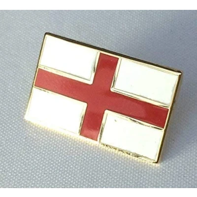 Image of ENGLAND ST GEORGE CROSS OBLONG ENAMEL LAPEL PIN BADGE