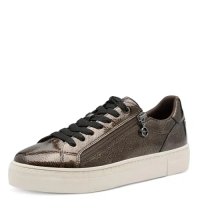 Image of Tamaris Women&#039;s Damen Sneaker Low 1 23313 41, Bronce Patent, 6 UK