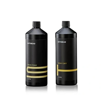 Image of Autobead Car Pre Wash Duo Kit Includes 1L Snow Foam and Citrus Heavy Dirt Cleaner Powerful Concentrated Easy Rinse Vehicle Cleaning