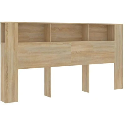 Image of vidaXL Headboard Cabinet Sonoma Oak 200x18.5x104.5 cm