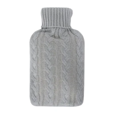 Image of Primes DIY Hot Water Bottle with Knitted Cover, 2L Classic Rubber Bag for Menstrual Cramps, Feet Warmer, Neck, Shoulders Pain Relief, Back &amp; Cosy Nights, and Cold Therapy (Grey)
