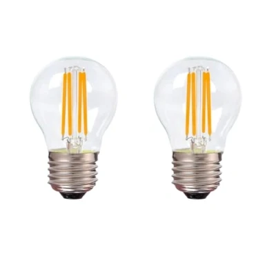 Image of LytLStrox 2 Pack g45 E27 Led 4W Golf Ball Light Bulbs 40w Equivalent Dimmable, Warm White 2700K Filament Screw (2)