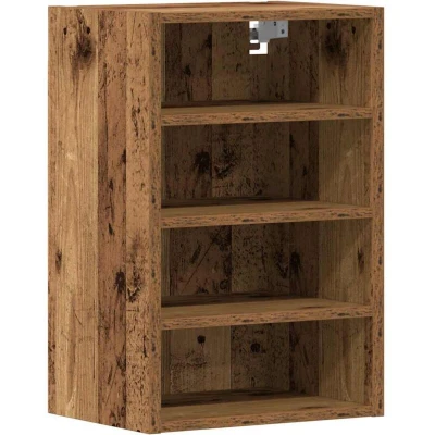 Image of vidaXL hanging cabinet wall mounted kitchen storage old wood finish 40x29.5x60 cm engineered ample space modern design