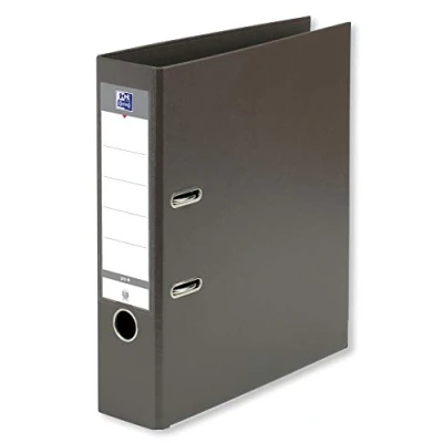 Image of OXFORD Smart Pro+ A4XL Lever Arch File Spine 80 mm 2 Rings Covered Polypropylene Brown 28.2 x 32 8 cm