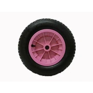 Image of KetoPlastics 14&quot; pneumatic wheelbarrow wheel (pink) launching trolley(3.50/4.00 8)