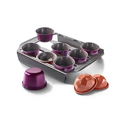 Image of Tefal Creabake Starter Kit Pastry Moulds, 9 Muffin 3 Diamond Non Stick Coating, Stackable System, Creative Sweet and Savoury Recipes, Easy Baking