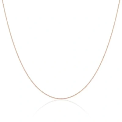 Image of jewellerybox Rose Gold Dipped Sterling Silver Fine Diamond Cut 16 Inch Chain