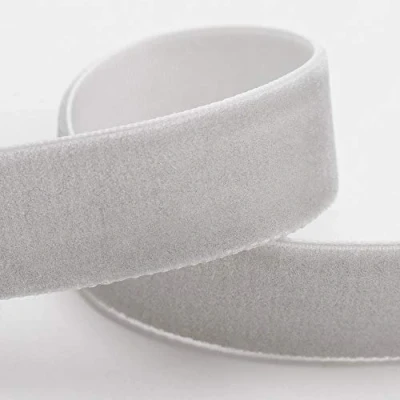 Image of Velvet Ribbon 16mm x 10M Silver