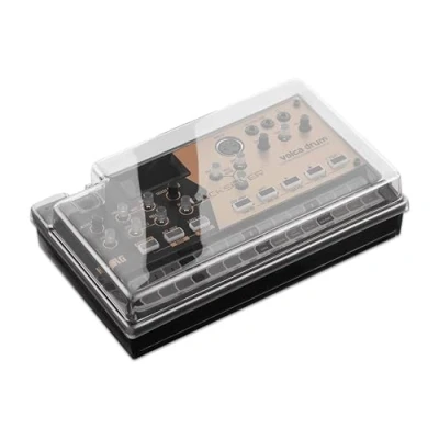 Image of Decksaver Cover for Korg Volca Drum, Modular &amp; Mix Super Durable Polycarbonate Protective lid in Smoked Clear Colour, Made The UK Producers&#039; Choice Unbeatable Protection