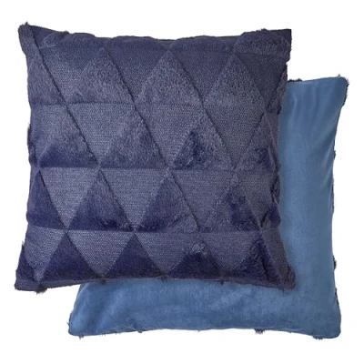Image of Emma Barclay Nyla Soft Touch Geometric Tufted Cushion Cover (Navy blue)