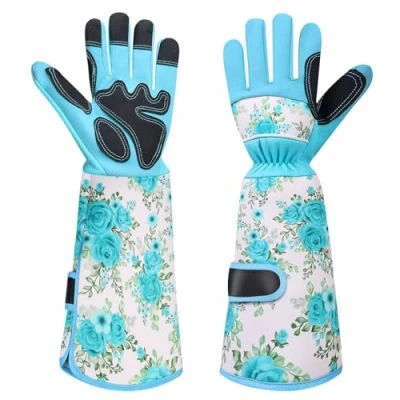 Image of Long Gardening Gloves for Women and Men,Breathable Comfortable ladies Gloves,Gardening Gauntlet with Extra Forearm Protection,Garden Gardening,Picking,Plant,Landscaping