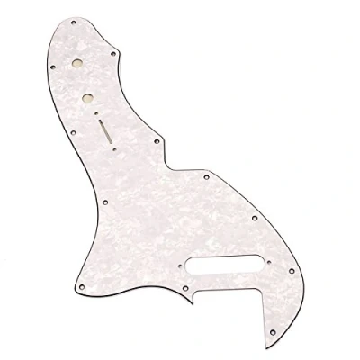 Image of Alnicov Pickguard Guitar Pick Guard Plate Fits For 69 Telecaster Thinline Re Issue Part, 4Ply White Pearl