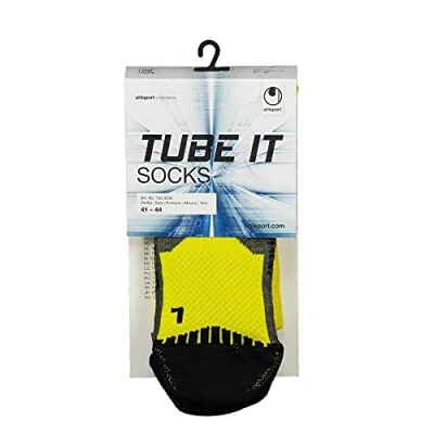 Image of Uhlsport Unisex Tube It Socks Lemon Yellow/Black, Size 37 40
