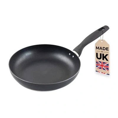Image of Chabrias Ltd Induction Cookware Non Stick Pots and Pans UK Made Sauté Pan, Frying Pan with lid, Saucepan Lid Deep Pan/Skillet, Stay Cool Handle, Kitchen Set (26cm Pan)