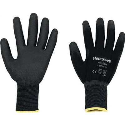 Image of Honeywell 2100251 09 Workeasy Black PU General Purpose Gloves, Fine handling in Dry environement, EN 388 3121 Size 9 (Pack of 10 pairs)