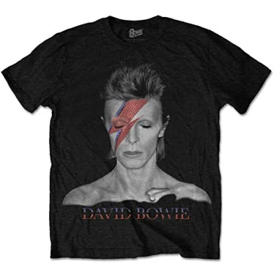 Image of David Bowie &#039;Aladdin Sane&#039; (Black) T Shirt (Large)