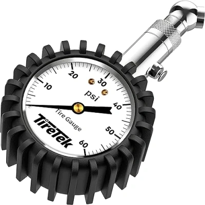 Image of Tire Pressure Gauge 0 60 PSI for Car, SUV, Truck &amp; Motorcycle Heavy Duty Air ANSI Certified